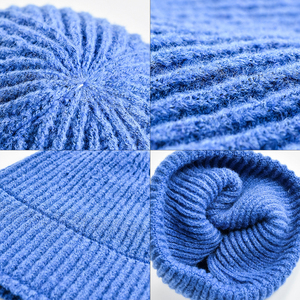 Bonnet d'hiver en tricot chaud, doux et confortable, doublé en polaire, bonnet extensible, élégant, pour l'extérieur, par temps froid, pour un usage quotidien - Product Image 4