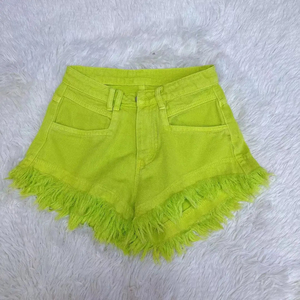 Shorts de Mezclilla para Mujer al por Mayor, Cintura Alta, Corte Holgado, Desgastados, Shorts de Mezclilla de Verano, Estilo Urbano Y2K, Plegados - Product Image 3