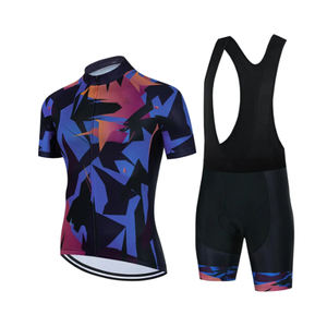 Maillot de cyclisme de haute qualité pour hommes Design personnalisé Ensembles d'uniformes Respirant Anti-UV Écologique Spandex/Coton Tissu Service OEM - Product Image 4