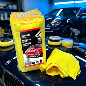 Lot de 36 chiffons microfibres pour le detailing automobile, 40*40 cm (16"*16"), absorbants - Product Image 1