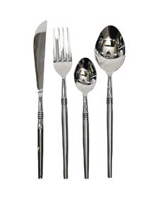 Ensemble de couverts en acier inoxydable contient des cuillères à dîner cuillère à soupe fourchette cuillère à soupe avec support poli miroir - Product Image 3