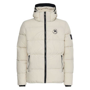 Veste d'hiver matelassée respirante de qualité supérieure avec col montant enduit et logo frontal, vente directe d'usine, best-seller - Product Image 1