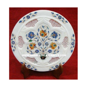 Magnifique plaque ronde en marbre poli, faite à la main, durable et traditionnelle - Product Image 1