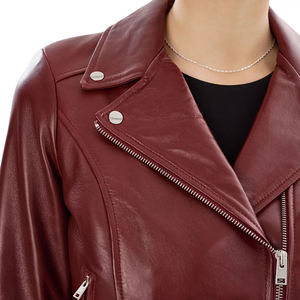 Blouson de moto unisexe en cuir, coupe ajustée classique, poches zippées, haute qualité, nouveau design tendance, imperméable et respirant - Product Image 3