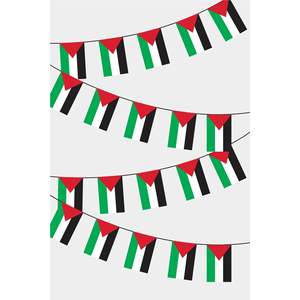 Palestine Rectangular Party <b>Banners</b> Guirlande Elegant Fanions for Festive Decorations - Product Image 1