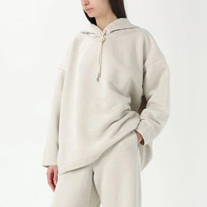 Sweats à capuche personnalisés à imprimé bouffant 3D pour femmes Pull à épaules tombantes 100% coton écologique de haute qualité - Product Image 3