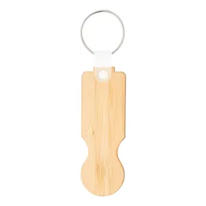 Portachiavi Ecologico BooCart Token Trolley in Legno Resistente, Gadget per Viaggi Comodi - Product Image 2