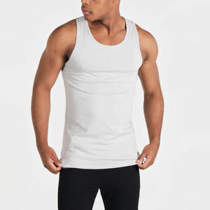 Camiseta de algodón para correr para hombre al por mayor, camiseta sin mangas atlética con logotipo personalizado, camiseta sin mangas de punto para entrenamiento muscular, ropa de gimnasio - Product Image 5