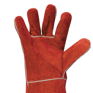 Guantes de seguridad de trabajo industrial personalizados, guantes de soldadura de cuero protectores antideslizantes resistentes al calor - Product Image 4