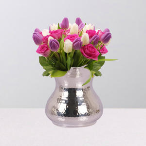 Florero de Metal de lujo de diseño moderno de calidad excepcional, accesorio atractivo para maceta de decoración del hogar - Product Image 2