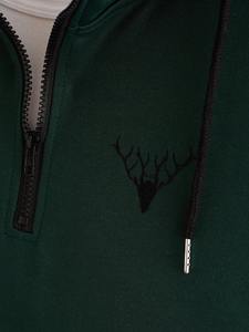 เสื้อฮู้ดเก็บความร้อนของผู้ชายเสื้อมีซิปแบบสวมหัวมีความหนาครึ่งฤดูหนาว - Product Image 4