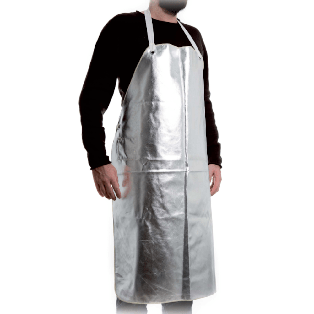 Heat Protective Apron,1000 Degree Aluminum Foil Apron Flame Resistant Protective Coat Safety Suit For Weldingmetal Forgingglass Manufacturingfoundry Industryhome Bbq