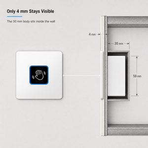 Bouton de déverrouillage de porte infrarouge sans contact et crypté à détection automatique, système d'alarme à détection de mouvement pour systèmes de contrôle d'accès (Royaume-Uni) - Product Image 2