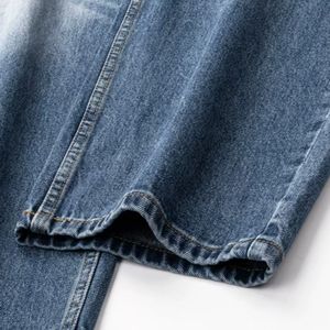 Kivotech กางเกงยีนส์ของผู้ชาย, กางเกงยีนส์ขาตรงมีรูขาดและสาดหมึก - Product Image 2