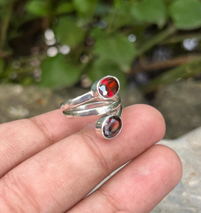 แหวนหรูสำหรับผู้หญิงเครื่องประดับงานแต่งงานแบบปรับได้สไตล์โบฮีเมียนโกเมนคริสเตียนราคาดีที่สุด - Product Image 5