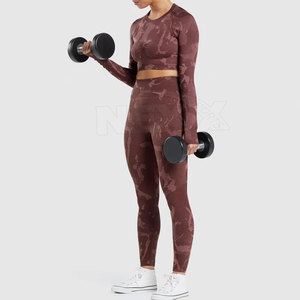 Conjunto de Yoga para Mujer de Marca Privada a Precio Económico, Conjunto de 2 Piezas Transpirable, Venta Directa de Fábrica, MOQ Bajo - Product Image 1