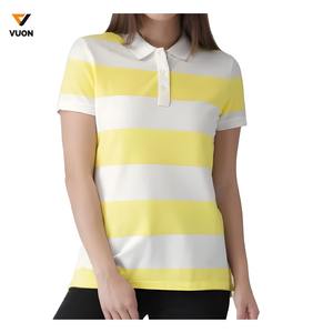 เสื้อโปโล220 GSM กันรอยยับสำหรับผู้หญิง, ผ้าฝ้ายระบายอากาศได้ดีดีไซน์ถักสำหรับผู้ใหญ่ฤดูร้อนกลางแจ้ง - Product Image 3