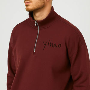 Mens <b>Sweatshirt</b> Custom Logo Thick Heavy Printed <b>Fleece</b> 400Gsm 500Gsm Oversize Heavy Weight - Product Image 3