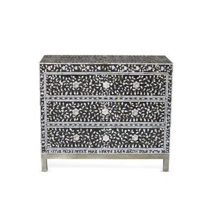 MUEBLES CON INCRUSTACIONES DE HUESO Diseño moderno Gabinete de hueso real con 7 cajones para sala de estar Cabina con incrustaciones de hueso REALIDAD HECHO A MANO - Product Image 6