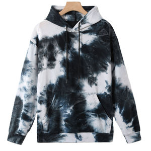 Custom Logo <b>Tie</b>-<b>Dye</b> Men's <b>Hoodie</b> Drawstring Pullover 100% Cotton Long Sleeve Winter OEM Service High Quality Breathable - Product Image 1