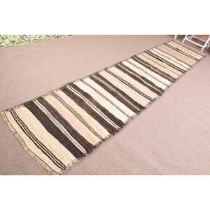 Tapis vintage 2,7 x 13,5 pieds, tapis turc, tapis persan brun - Product Image 2