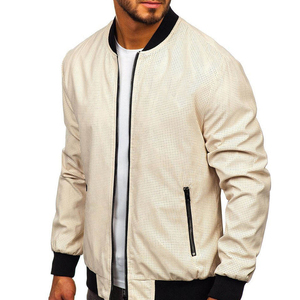 แจ็คเก็ตบอมเบอร์กันลมสำหรับผู้ชายสไตล์ไฮท์สตรีทคอปกตั้ง - Product Image 4