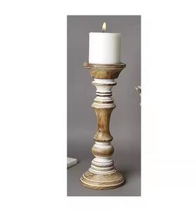 Excellent Workmanship Spiral Wooden And Metal Candle Stand For Stylish Fabulous Home And Villa Decoration - Product Image 5