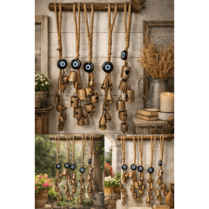 <b>Rustic</b> Christmas Bells Wall Hanging Farmhouse Decor Style - Product Image 5