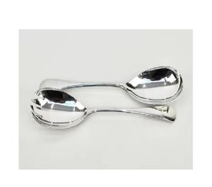 Serveur à salade en acier inoxydable plaqué argent de conception royale avec poignée pour la maison et la table de mariage Ensembles à salade en métal - Product Image 6