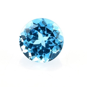 Alta calidad Natural para Topacio Azul suizo 3mm corte brillante piedras preciosas facetadas azules venta al por mayor joyería lote gemas Cuerpo a Cuerpo - Product Image 3