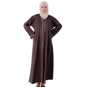 Dubai Wholesale Abaya 2025 <b>Kaftan</b> Turkish EID Modest Islamic Clothing Dubai Elegant Shiny Silk Open Abaya Women Muslim <b>Dress</b> - Product Image 1