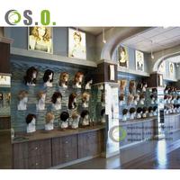 Présentoir de perruque à la mode, armoire de perruque et meuble d'exposition de magasin de perruque