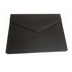 Cadeau d'affaires étui pour ordinateur portable pochette en cuir noir vente en gros étui pour ordinateur portable en cuir véritable pochette en cuir pochette ordinateurs portables - Product Image 1