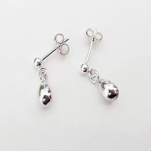 925ต่างหูเงินสเตอร์ลิงแบบหยดน้ำดีไซน์วินเทจสำหรับทุกเพศแบบธรรมดาใช้ด้านหลังหยดน้ำตา925ปาร์ตี้เงินสเตอร์ลิง - Product Image 1