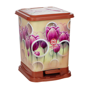 Cubo de basura cuadrado grande de diseño moderno 8010 con mango práctico Cubo de compost con mango Cubo de basura de 13 galones Fábrica - Product Image 2