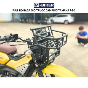 Porte-bagages avant et panier Yamaha PG1 en acier inoxydable avec sacoche de selle au design Cyberpunk pour motos - Product Image 6