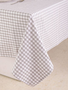 Mantel de boda de Algodón 100% con patrón a cuadros, diseño cuadrado, comedor para adultos, fiestas en casa, técnica tejida de Color gris, restaurantes - Product Image 4