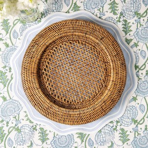 Exquisite Eco-friendly Natural Rattan <b>Placemat</b> for Wedding Round Woven <b>Placemats</b> for Party Wicker Charger Plate Made in Vietnam - Product Image 4