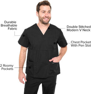 Venta al por mayor Jogger Scrub Sets con bolsillos médicos uniformes de enfermería Hospital ropa de trabajo cómodo estiramiento - Product Image 2