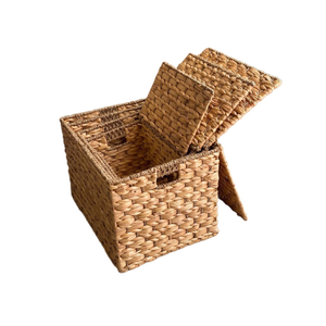 Best Selling Handwoven Rattan <b>Storage</b> <b>Baskets</b> <b>Wicker</b> Natural Material Organizer Made in Vietnam OEM ODM Service Available - Product Image 1