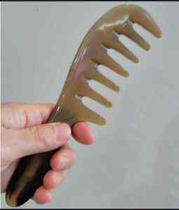 Peine de pelo de cuerno de búfalo Natural de alta calidad 100% ecológico hecho a mano producto de artesanía Natural 100% - Product Image 2