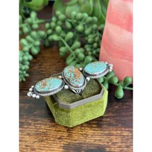 Alfred Martinez Turquoise Sterling <b>Silver</b> <b>Statement</b> <b>Ring</b> Size 8.75 - Product Image 3