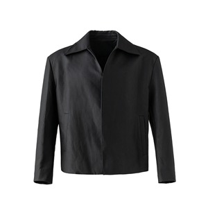 Veste en cuir pur de style américain de bonne qualité pour hommes décontracté coupe ample veste en cuir Simple à la mode printemps automne - Product Image 1