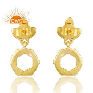 ต่างหูห้อยชุบทอง18K ดีไซน์ทันสมัยอัญมณีดีมีสไตล์สำหรับผู้หญิงของขวัญสำหรับผู้หญิงสำหรับเธอ - Product Image 2