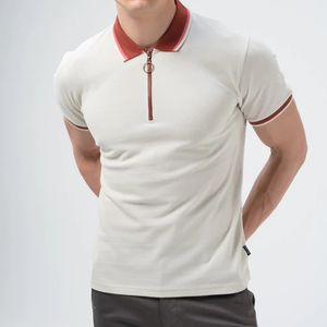เสื้อโปโลมีซิปสไตล์ใหม่ปรับแต่งได้อย่างเต็มที่เสื้อผ้าฝ้าย100% สูงสุดขายส่ง - Product Image 4