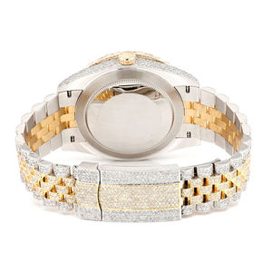 Reloj de Cuarzo Personalizado para Hombre, con Esfera de Cristal y Moissanita, Diseño Iced Out, Completamente Pavimentado, en Acero Inoxidable - Product Image 6