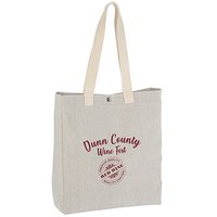 Bolsa de Mano de Lona de Algodón de 10 oz con Cierre a Presión, Color Sólido, Reutilizable, para Compras, Duradera, Personalizable, Venta al Por Mayor, OEM