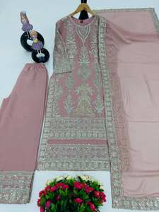 Designer <b>Party</b> Wear Top-Bottom And Dupatta With Heavy Embroidery Work - Product Image 2