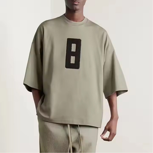 เสื้อยืดโอเวอร์ไซส์ออกแบบได้ตาม2025เสื้อยืดสไตล์สตรีทเสื้อยืดฮิปฮอปเฮฟวีเวตไหล่ตกธรรมดาขนาดพลัสไซส์ - Product Image 5