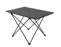 Léger Portable En Alliage D'aluminium Pliant Noir igt Camping Pique-Nique bbq Table En Métal tables d'extérieur